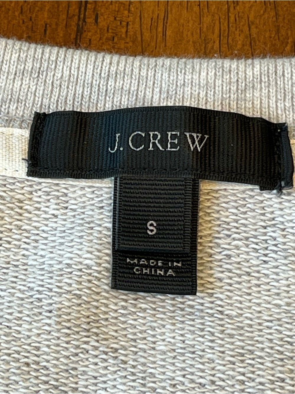 J.Crew Toile Print Cropped Cotton Sweatshirt Size Small - Picture 5 of 6